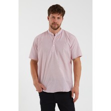 Terapi Men Erkek Hakim Yaka Yarım Patlı Ekoseli Kısa Kollu Slim Fit Gömlek Sg-K 21Y-4300602-1