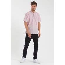 Terapi Men Erkek Hakim Yaka Yarım Patlı Ekoseli Kısa Kollu Slim Fit Gömlek Sg-K 21Y-4300602-1