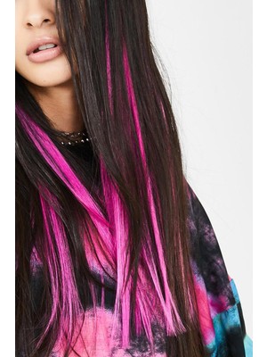 Pink Neon Çıtçıtlı Saç 2Li