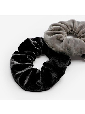 2'li Teddy Yumuşak Simit Toka Seti Siyah - Gri
