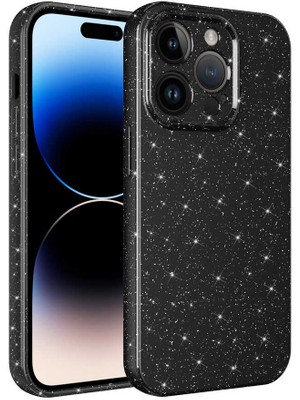 Vendas iPhone 14 Pro Max Uyumlu (14 Pro Max) Koton Serisi Kamera Korumalı Simli Lüks Silikon Kılıf