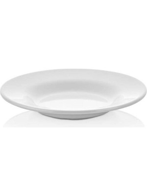 abnturk Beyaz Melamin 6'lı 21 cm Çukur Yemek Tabağı Sağlıklı Hijyenik Dayanıklı Malzeme