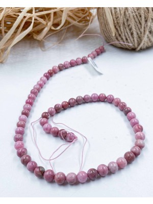 Mucize Taş Rodonit Küre Kesim 6 mm Doğal Taş Dizi