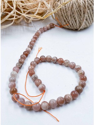 Mucize Taş Güneş Taşı Küre Kesim 8 mm Doğal Taş Dizi