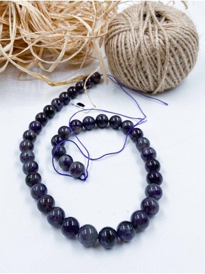 Mucize Taş Ametist Küre Kesim 10 mm Doğal Taş Dizi