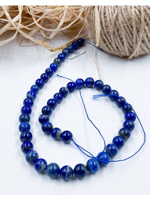 Mucize Taş Lapis Lazuli Küre Kesim 8 mm Doğal Taş Dizi
