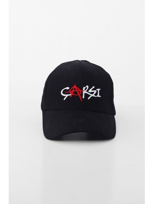 Kapin Çarşı Nakışlı Şapka Siyah