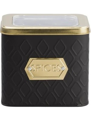 sembol Siyah Altın Kavanoz 12CM