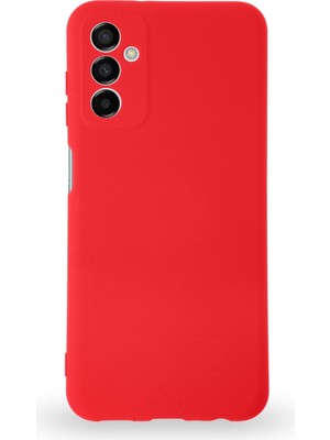 Kılıfmania Samsung Galaxy M13 Kapak Içi Kadife Kamera Korumalı Lansman Silikon Kılıf - Kırmızı