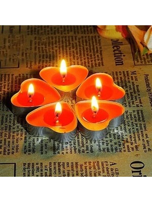 Kuzey 50 Adet Tea Light Kalpli Mum Kırmızı Mum Tealight Mum Yılbaşı Mumları Romantik Dekor Mum