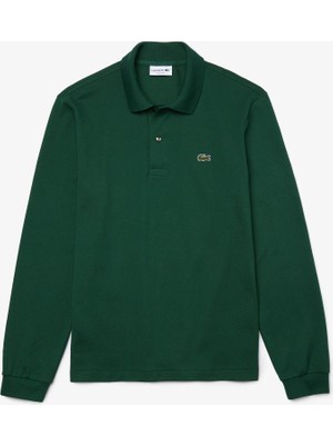 Lacoste Erkek Classic Fit Uzun Kollu Yeşil Polo Yaka Sweatshirt