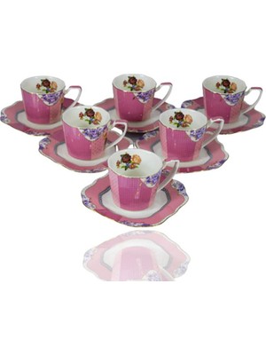 Lamedore Rosalie Pembe 220 Cc 6 Lı Çay Fincan Takımı 1jyc-201920al
