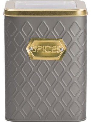 sembol Gri Altın Kavanoz 18CM