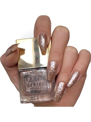 Mara Queen Victoria Oje -Bej Tek Kat Yoğun Kapama, Işıltılı Parçacıklar, 11 ml 