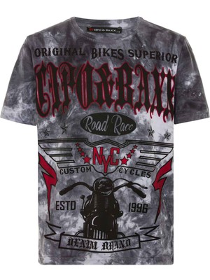 Cipo & Baxx BT108 Baskılı Antrasit Çocuk Tişört