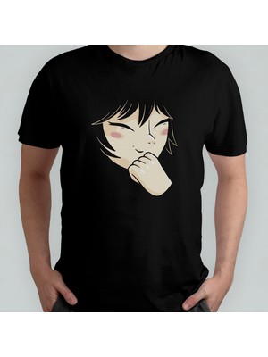 Pixxa Anime %100 Pamuklu Bisiklet Yaka T-Shirt Model - 14