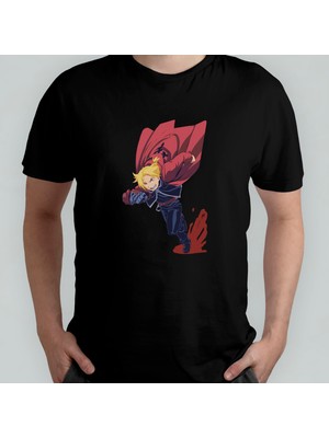 Pixxa Fullmetal Alchemist %100 Pamuklu Bisiklet Yaka T-Shirt Model - 1