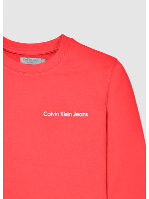 Calvin Klein Jeans Erkek Bisiklet Yaka Sweatshirt U006382