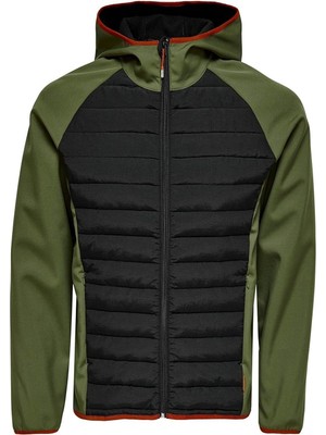 Only & Sons Erkek Mont Siyah-Yeşil 22020944 Onsandrew Softshell Jacket Otw