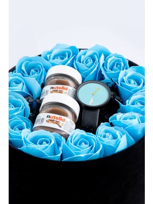 Watchofroyal Round Blue Rose And Chocolate