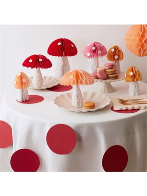 Meri Meri - Honeycomb Toadstool Decorations - Petek Mantar Dekorlar - 10LU