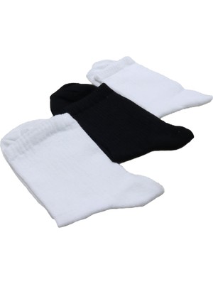 Kapar Yakamoz 3'lü Extra Rahat Unisex Spor Yarım Konç Kolej Çorap