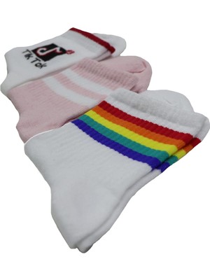 Kapar Yakamoz 3'lü Extra Rahat Unisex Spor Yarım Konç Kolej Çorap