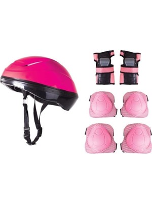 Furkan Toys F-Sports Pembe Renk Kask Dizlik Dirseklik Koruyucu Seti 0 - 24 Ay Yaş Aralığı İçin