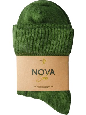 Nova Socks Erkek 4'lü Bambu Lastiksiz Sıkmayan Extra Rahat Şeker Çorabı / Çorap