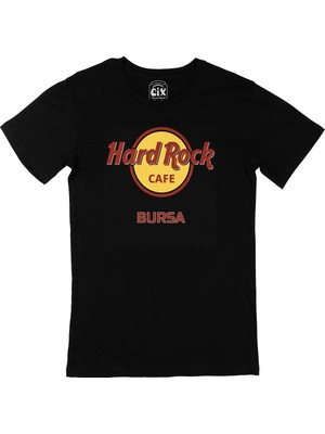 Cix Hard Rock Cafe Bursa Siyah Tişört