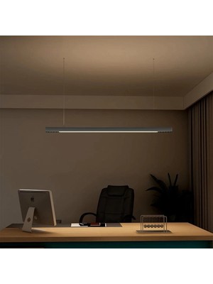 Ledhouse 225 cm Mercekli Linear Modern LED Avize Sıva Üstü Sarkıt Armatür Lineer Aydınlatma (Beyaz Kasa - 400