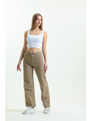 Shevega Vizon Bol Paça Salaş Pantolon Wide Leg Jean