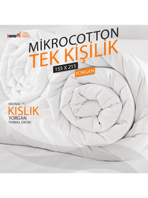 Uykuperest Tek Kişilik Termal Kışlık Puffy Soft Poli Pamuk - Yorgan Seti - Kışlık