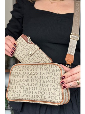 Just Polo Uzun Askılı 5 Bölmeli Özel Seri Kadın Çapraz Postacı Omuz Çantası 2053-GD