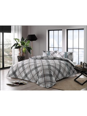 Taç Kapitoneli Nevresim Takımı Floyd Gri Çift Kişilik