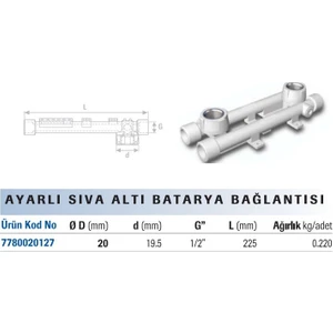 Pp Ayarlı Batarya Bağlantısı 20'lik