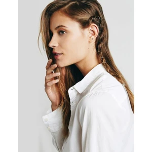 Silver Plain Saç Küpesi 12'li