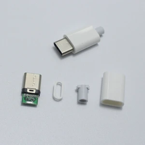 Rob Ada  Type-C USB 3.1 Şarj Soketi 24 Pin Erkek Fiş - Beyaz