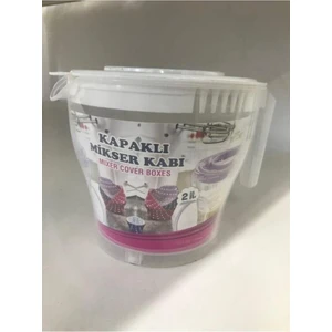 Abnturk 2 Litre Çift Kapaklı Kırılmayan Özel Plastikten Üretilmiş Mikser Kabı
