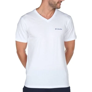 Brushed V Neck Erkek V Yaka Beyaz Tişört - CS0288