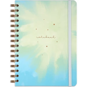 Matt Notebook A5 15X21 cm Spiralli Lastikli Kareli Tarihsiz Not Defteri