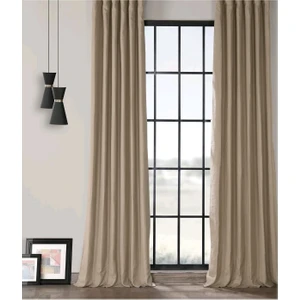 Blackout (Karartma) Fon Perde-Güneşlik Pilesiz Extraforlu Düz Dikim Kum Beji