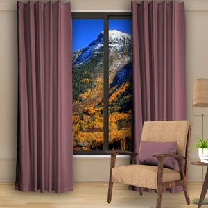 Blackout (Karartma) Fon Perde-Güneşlik Pilesiz Extraforlu Düz Dikim Gülkurusu