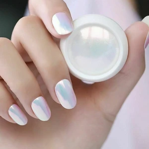 Venalisa 1 Adet Inci Tozu Protez Tırnak Nail Art Beyaz Ayna Inci Toz
