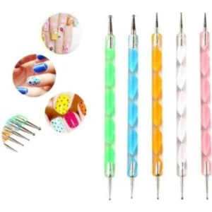 Tırnak Süsleme Nail Art Kalemi 5 Li Dot Seti