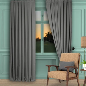 Ada Fon Perde Pilesiz Extraforlu Düz Dikim Büzgü Pile A.gri