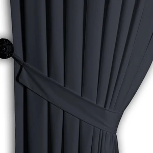 Ada Fon Perde Pilesiz Extraforlu Düz Dikim Büzgü Pile Antrasit