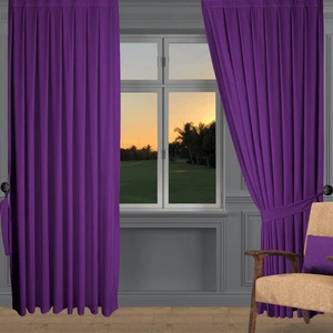 Ada Fon Perde Normal Pile (1'e 2,5 Pile) Mor