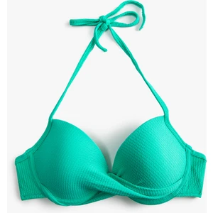 Koton Boyundan Bağlamalı Bikini Üstü Dokulu