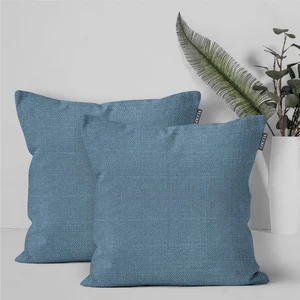 2'li Keten Görünümlü Kırlent Kılıfı Mavi